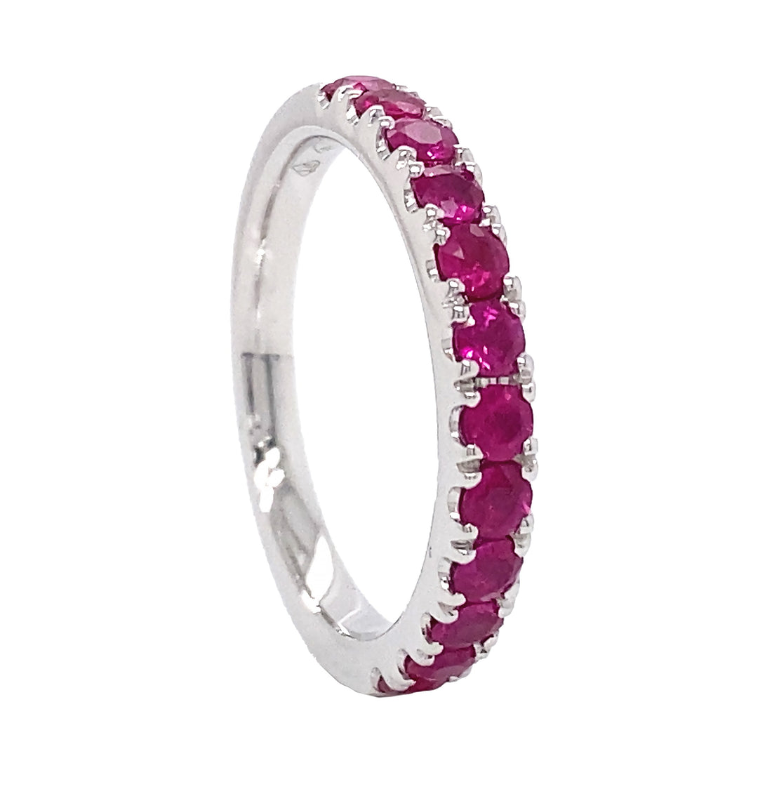 18kt White Gold Ruby Band