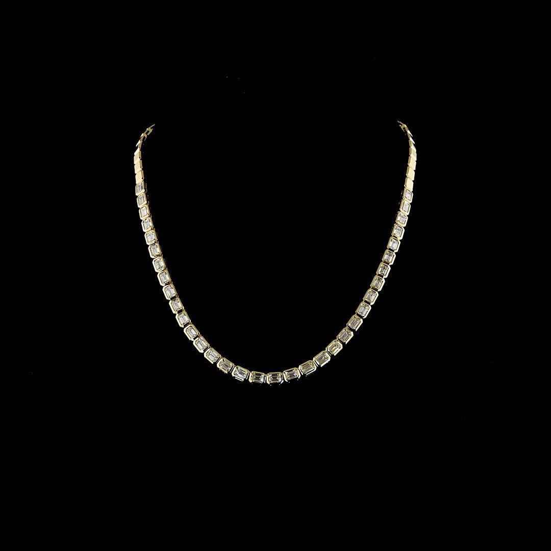 14kt Yellow Gold Lab Diamond Tennis Necklace