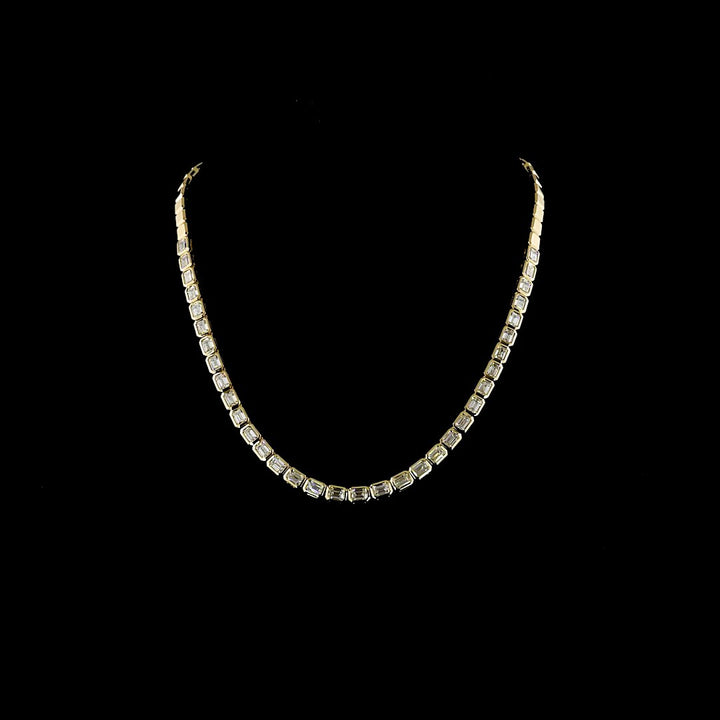 14kt Yellow Gold Lab Diamond Tennis Necklace