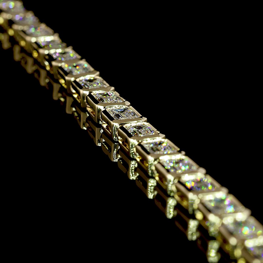 14kt Yellow Gold Lab Diamond Tennis Necklace