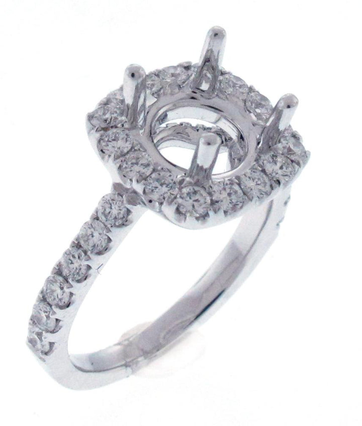 18kt White Gold Diamond Semi Mount