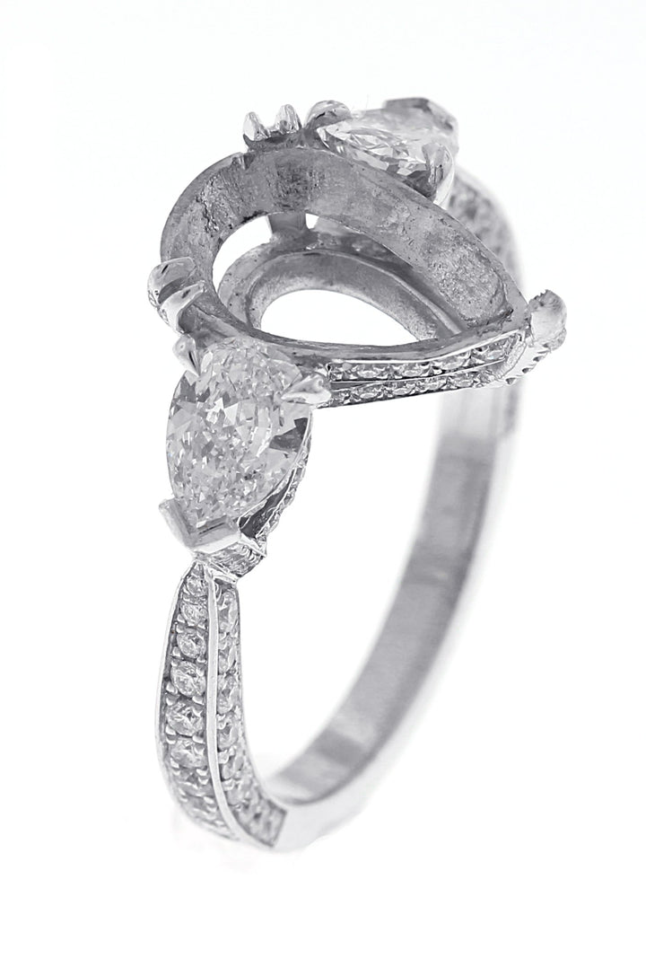 Platinum White Gold Diamond Semi Mount