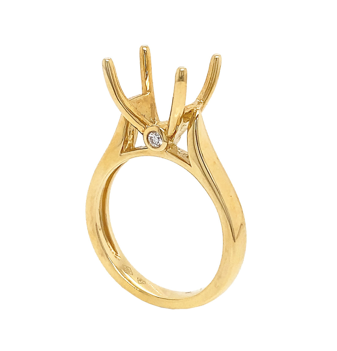 18kt Yellow Gold Diamond Semi-mount