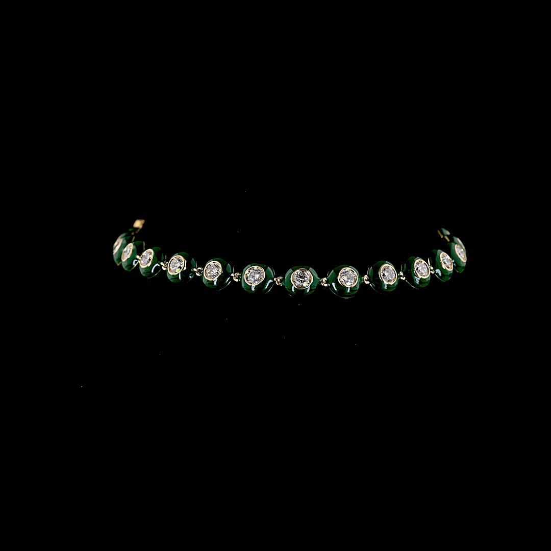 14kt Yellow Gold Lab Diamond Tennis Bracelet