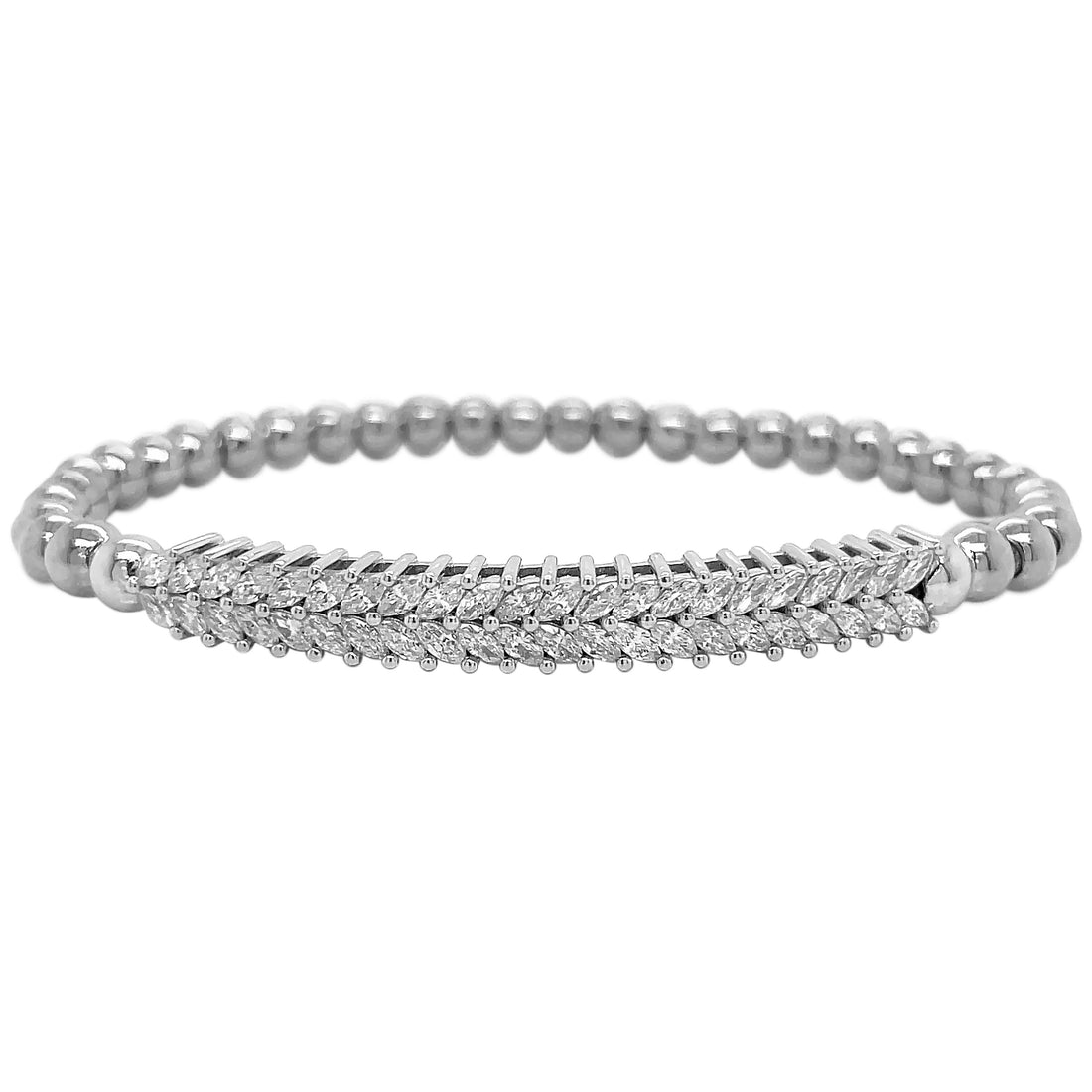 18kt White Gold Diamond Bracelet.