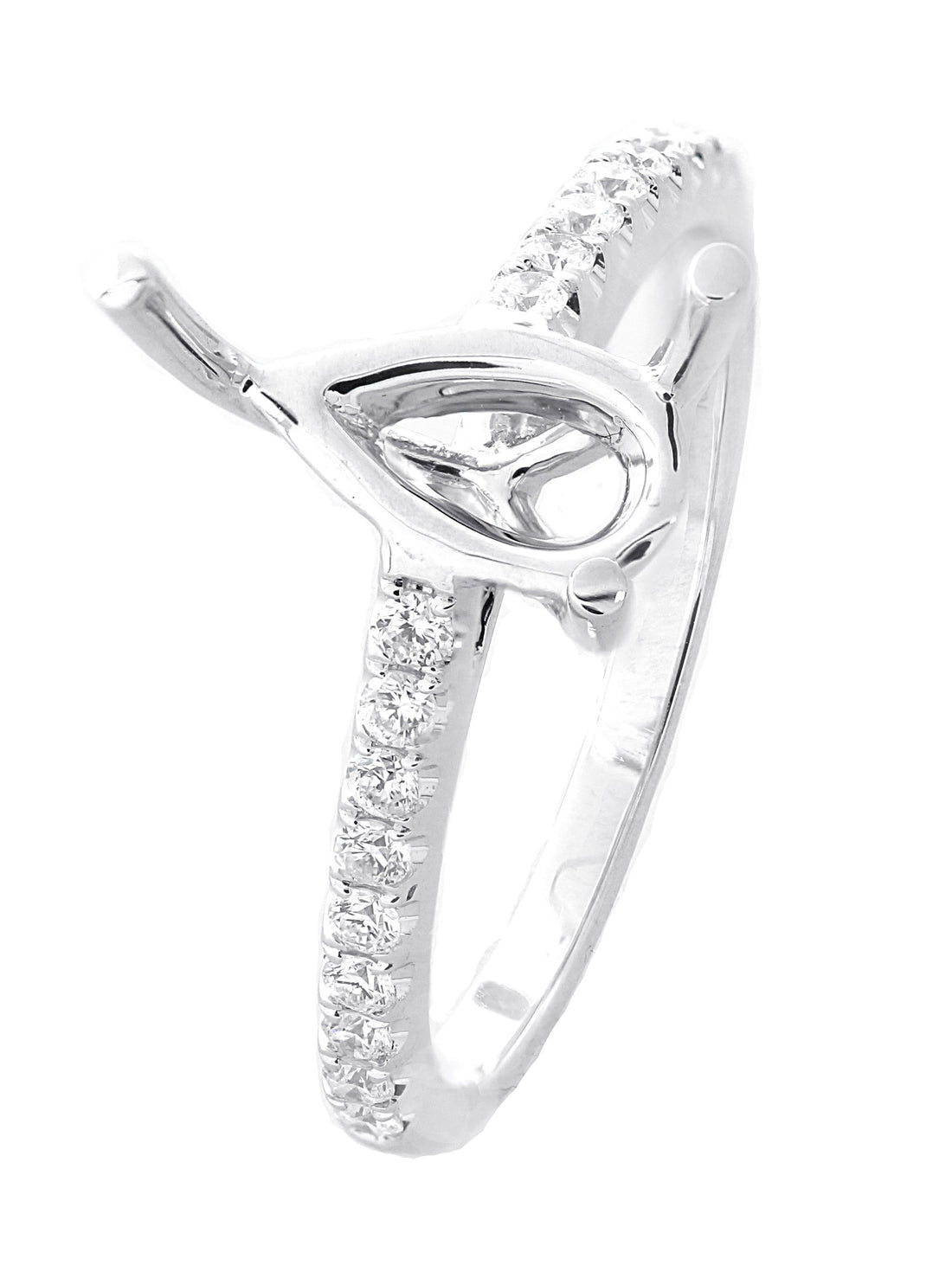 18kt White Gold Diamond Semi Mount