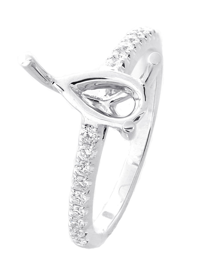 18kt White Gold Diamond Semi Mount