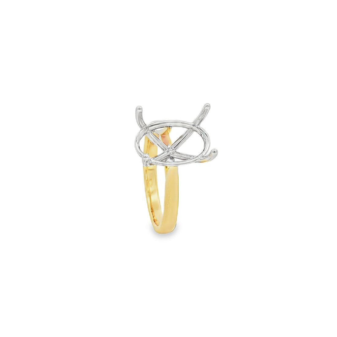 14lkt Yellow And White Gold Semi-Mount