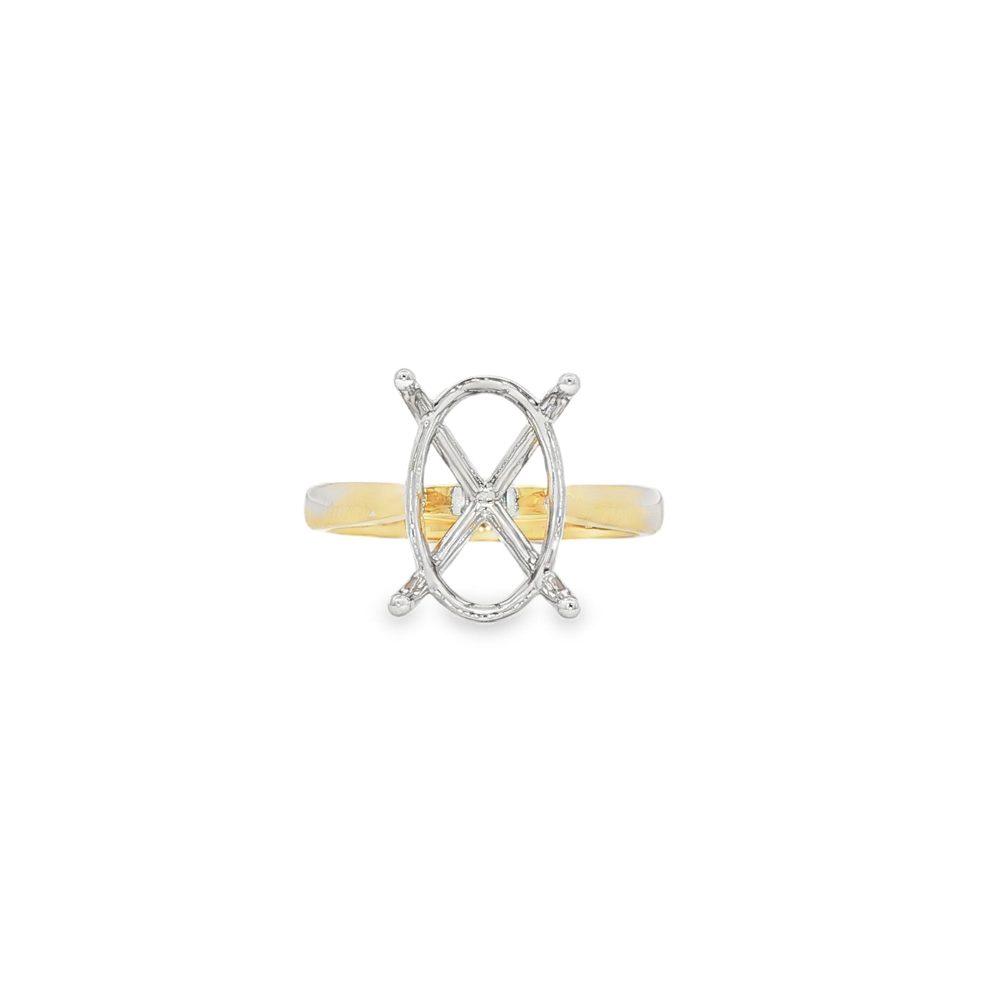 14lkt Yellow And White Gold Semi-Mount