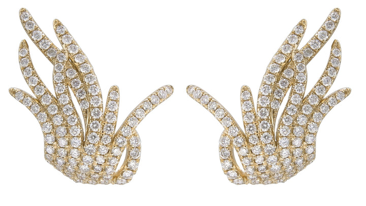 18kt Yellow Gold Diamond Earrings