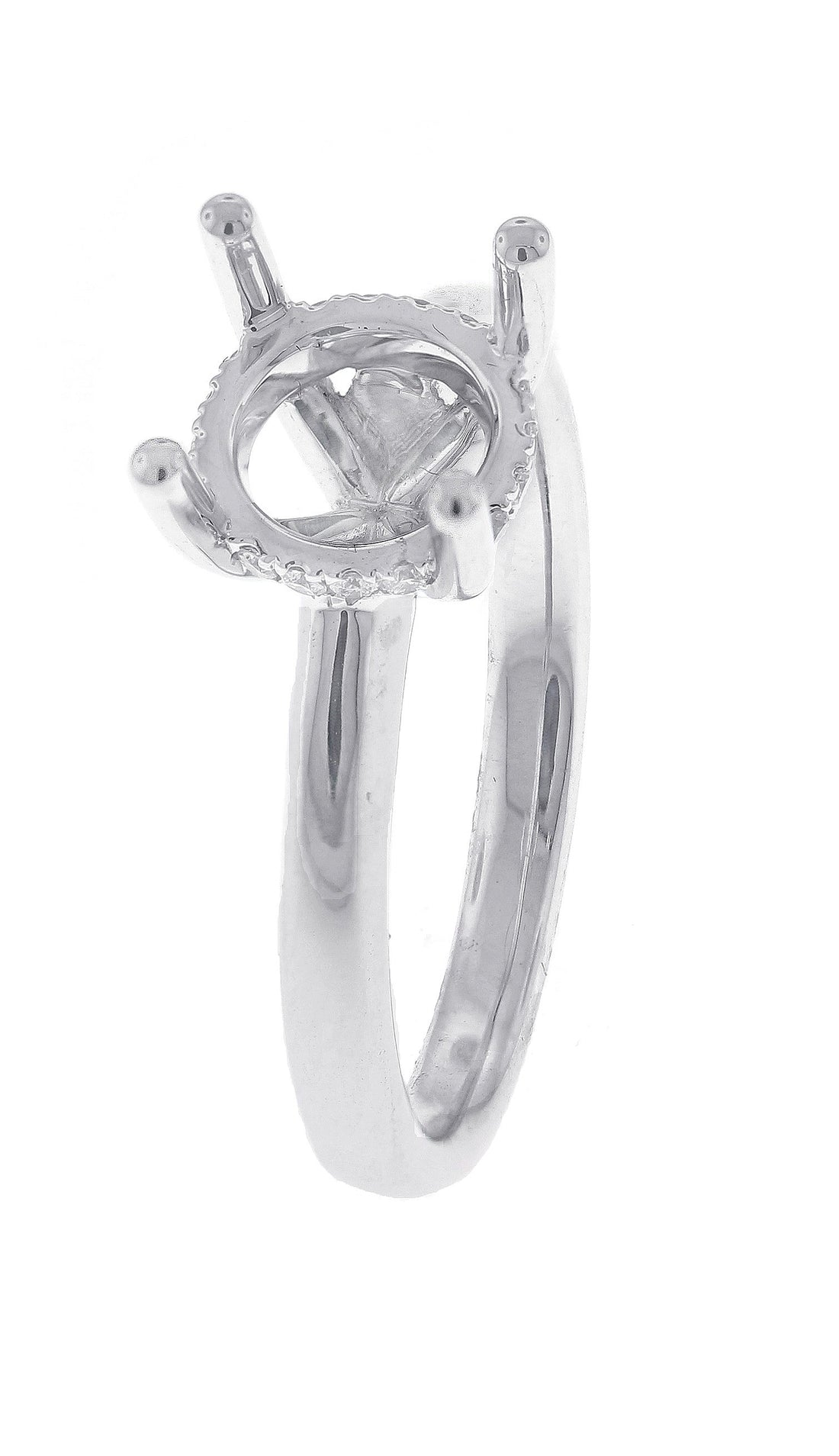 18kt White Gold Diamond Semi Mount