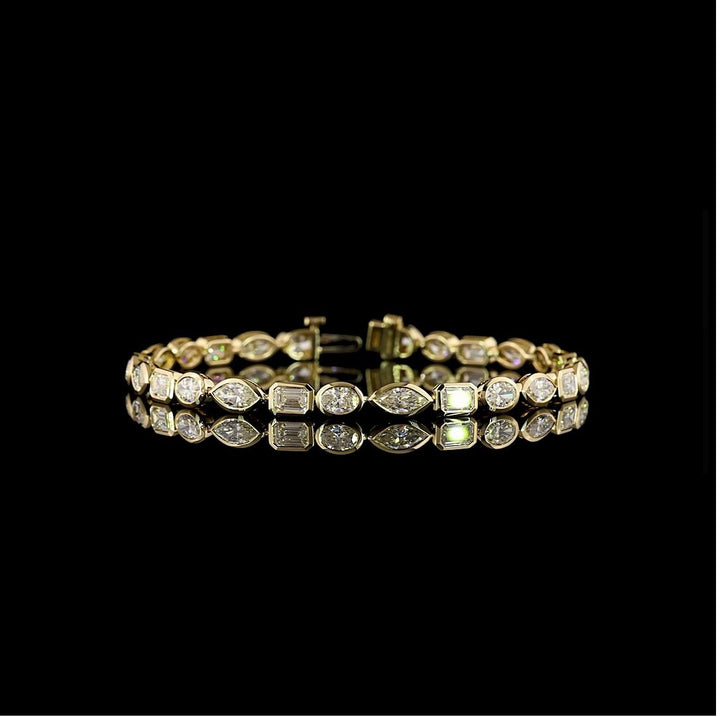 14kt Yellow Gold Lab Diamond Tennis Bracelet