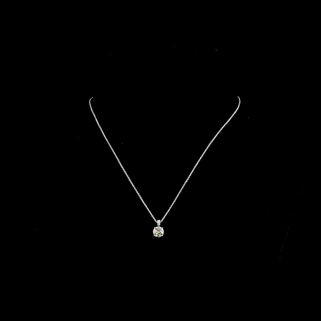 14kt White Gold Lab Diamond Pendant