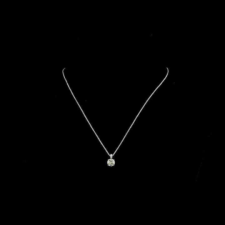 14kt White Gold Lab Diamond Pendant
