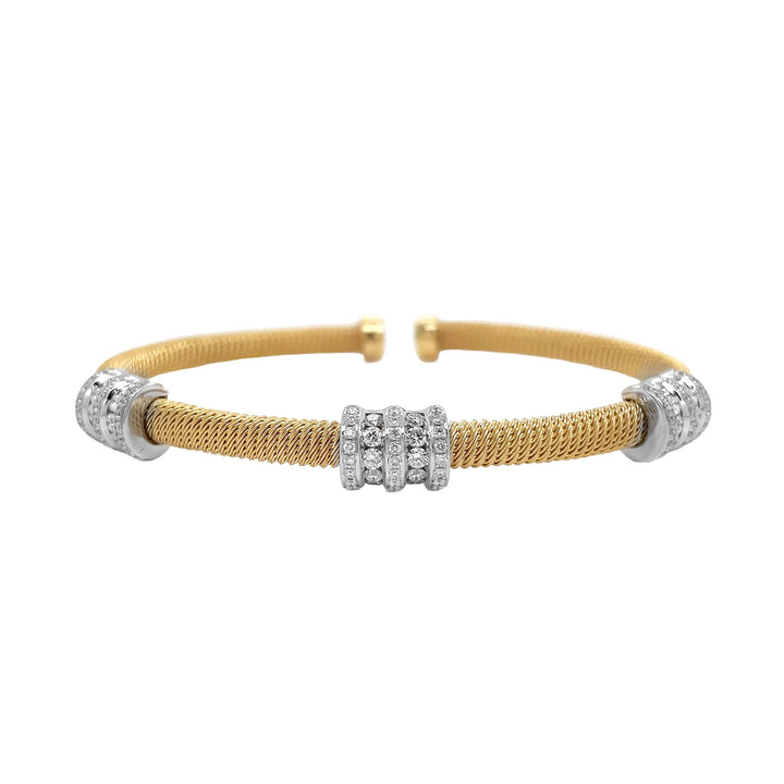 18kt Yellow Gold Diamond Bangle