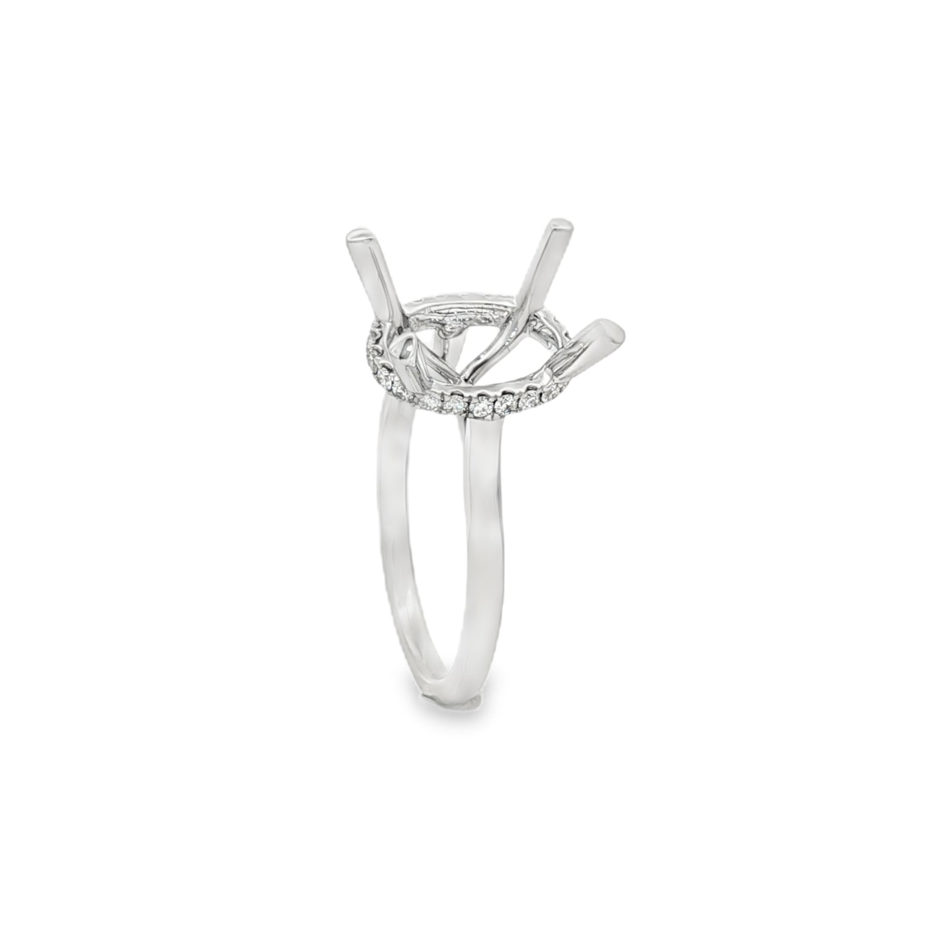18kt White Gold Diamond Semi-Mount