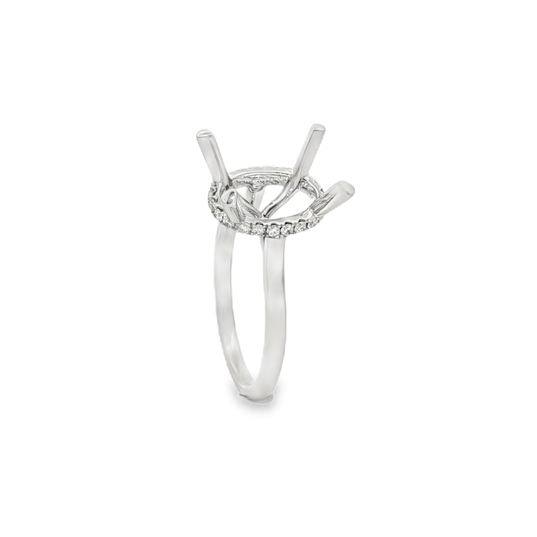 18kt White Gold Diamond Semi-Mount