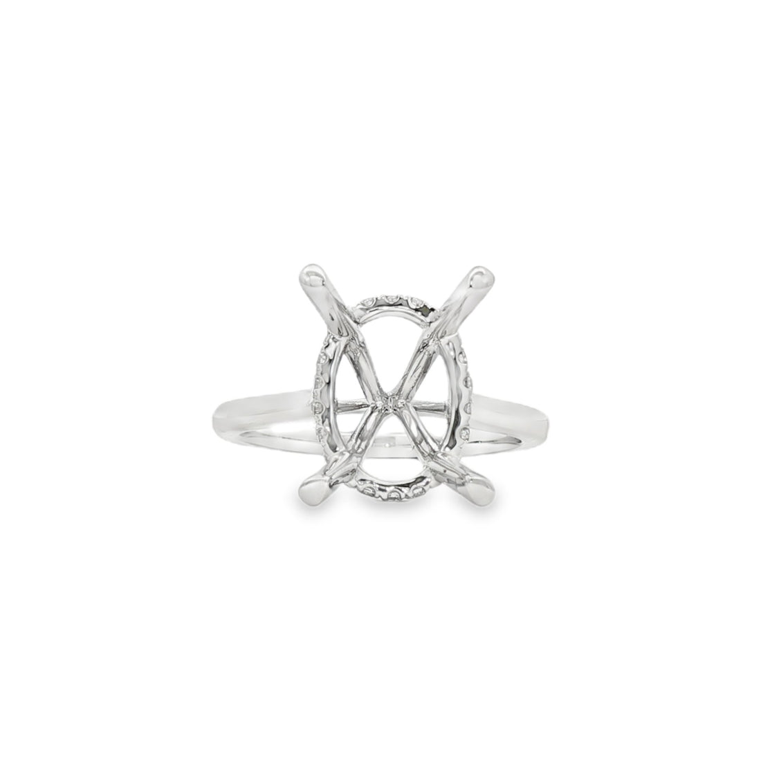 18kt White Gold Diamond Semi-Mount