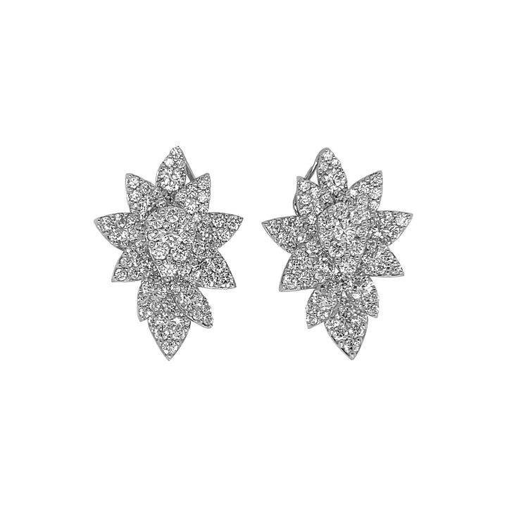 18kt White Gold Diamond Earrings
