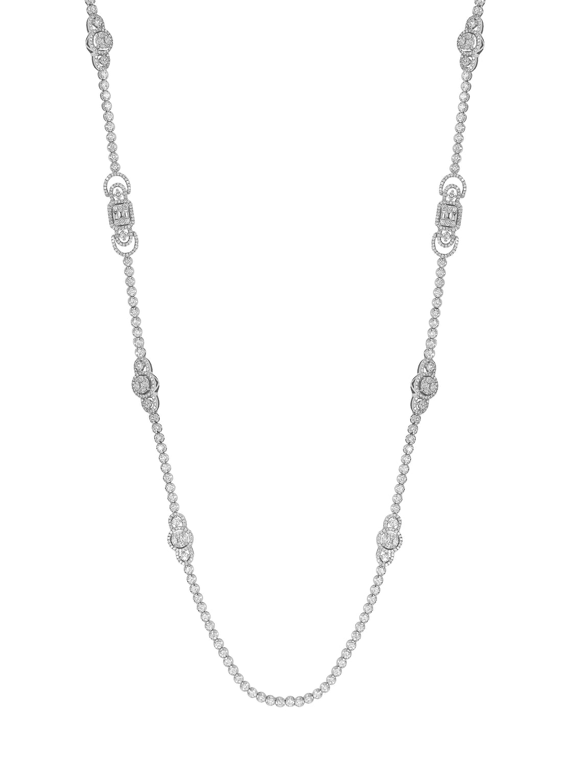 18kt White Gold Diamond Necklace