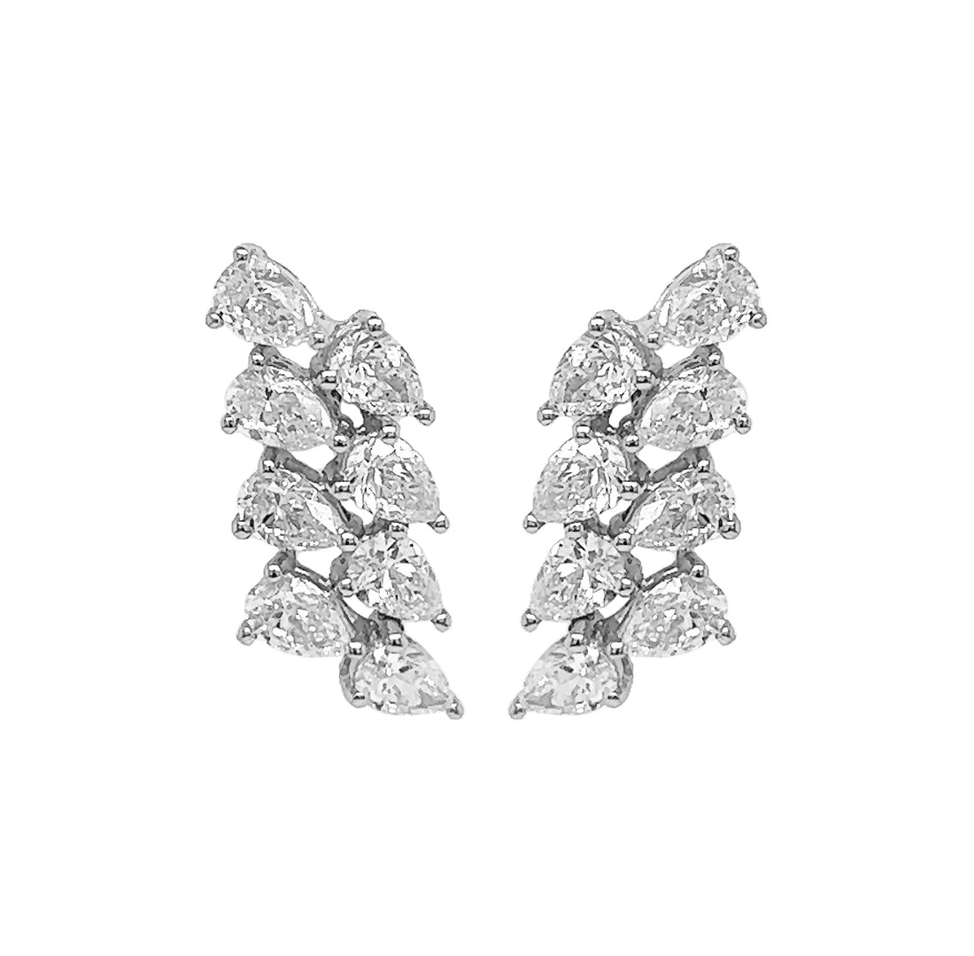 18kt White Gold Diamond Earrings