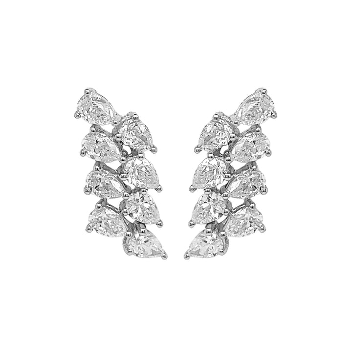 18kt White Gold Diamond Earrings
