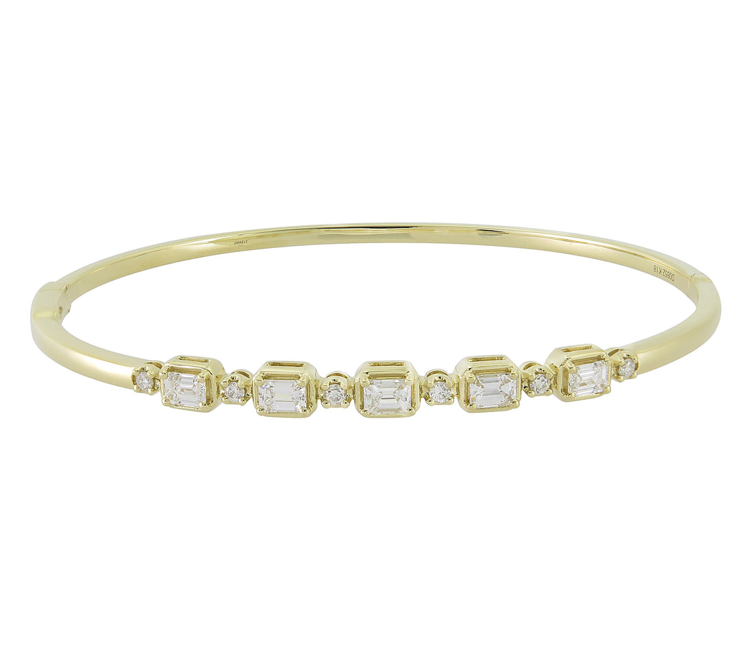 18kt Yellow Gold Diamond Bangle