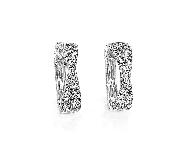 18kt White Gold Diamond Earrings