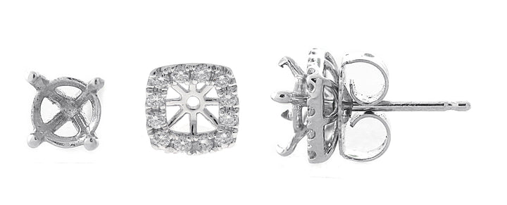 14kt White Gold Diamond Earring Jackets