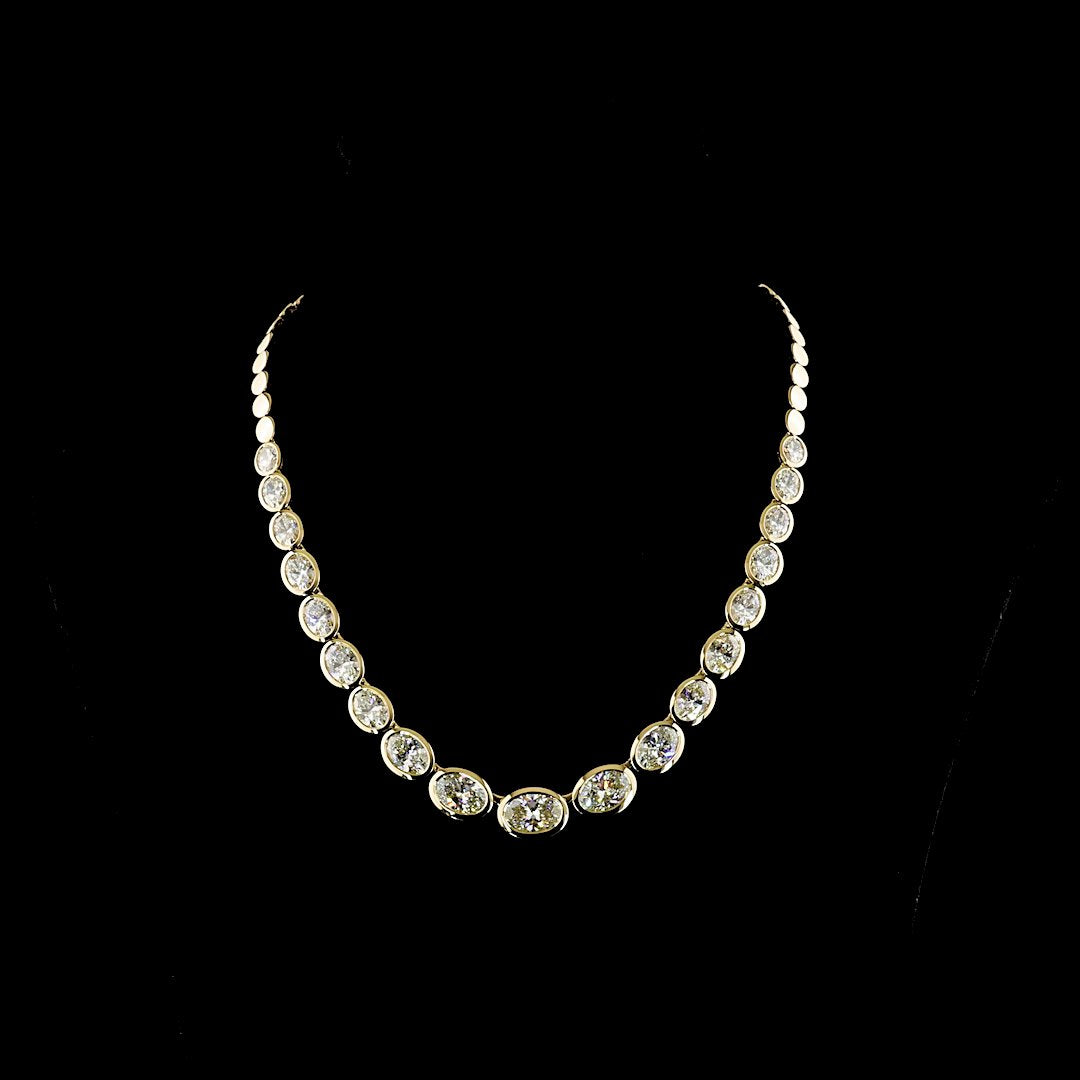 14kt Yellow Gold Lab Diamond Tennis Necklace