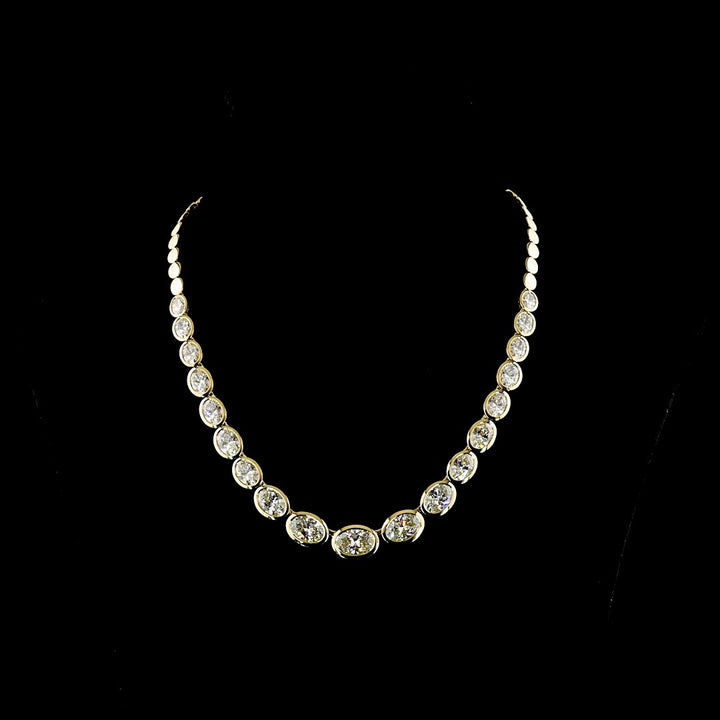 14kt Yellow Gold Lab Diamond Tennis Necklace