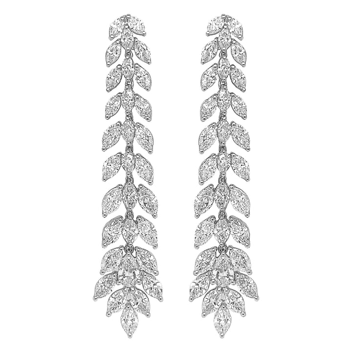18kt White Gold Diamond Earrings