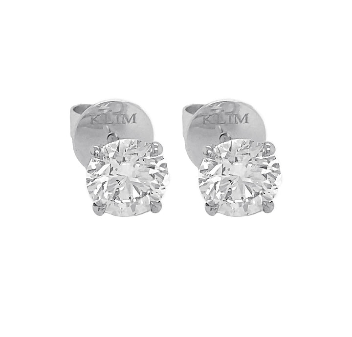 18kt White Gold GIA Certified Diamond Studs