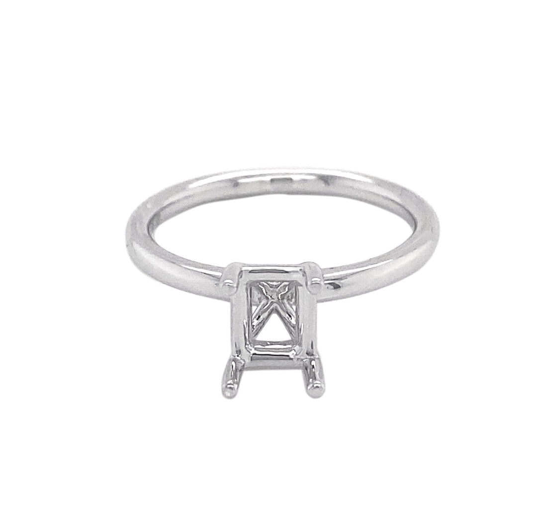 18kt White Gold Semi Mount