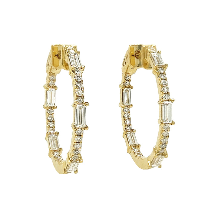 18kt Yellow Gold Diamond Earrings