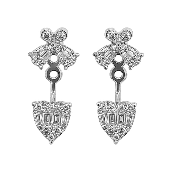 18kt White Gold Diamond Earrings