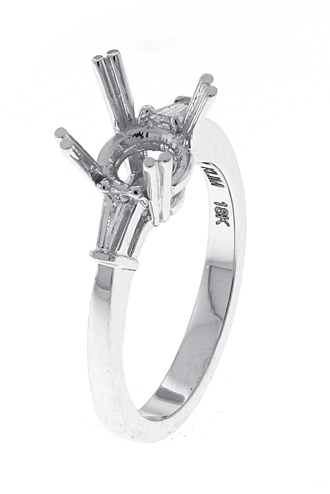 18kt White Gold Diamond Semi Mount