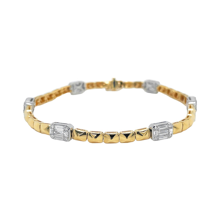 18kt Yellow Gold Diamond Bracelet