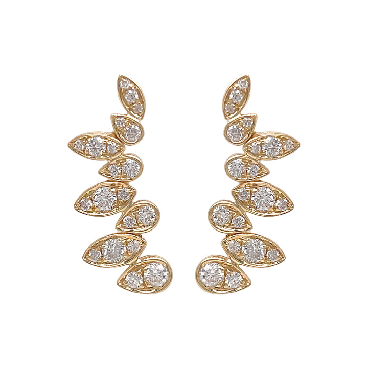 18kt Yellow Gold Diamond Earrings
