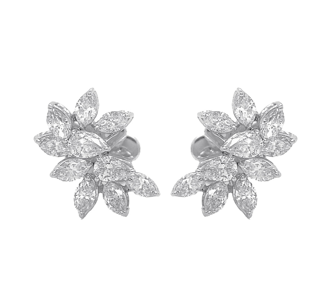 18kt White Gold Diamond Earrings