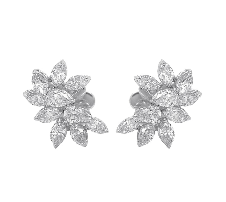 18kt White Gold Diamond Earrings