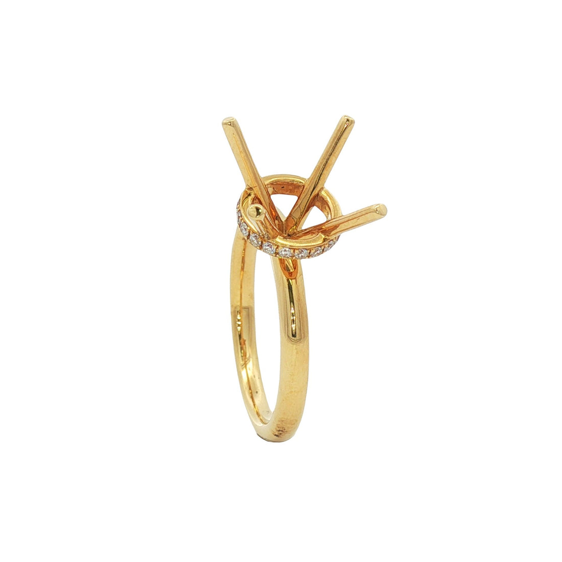 18kt Yellow Gold Diamond Semi-Mount