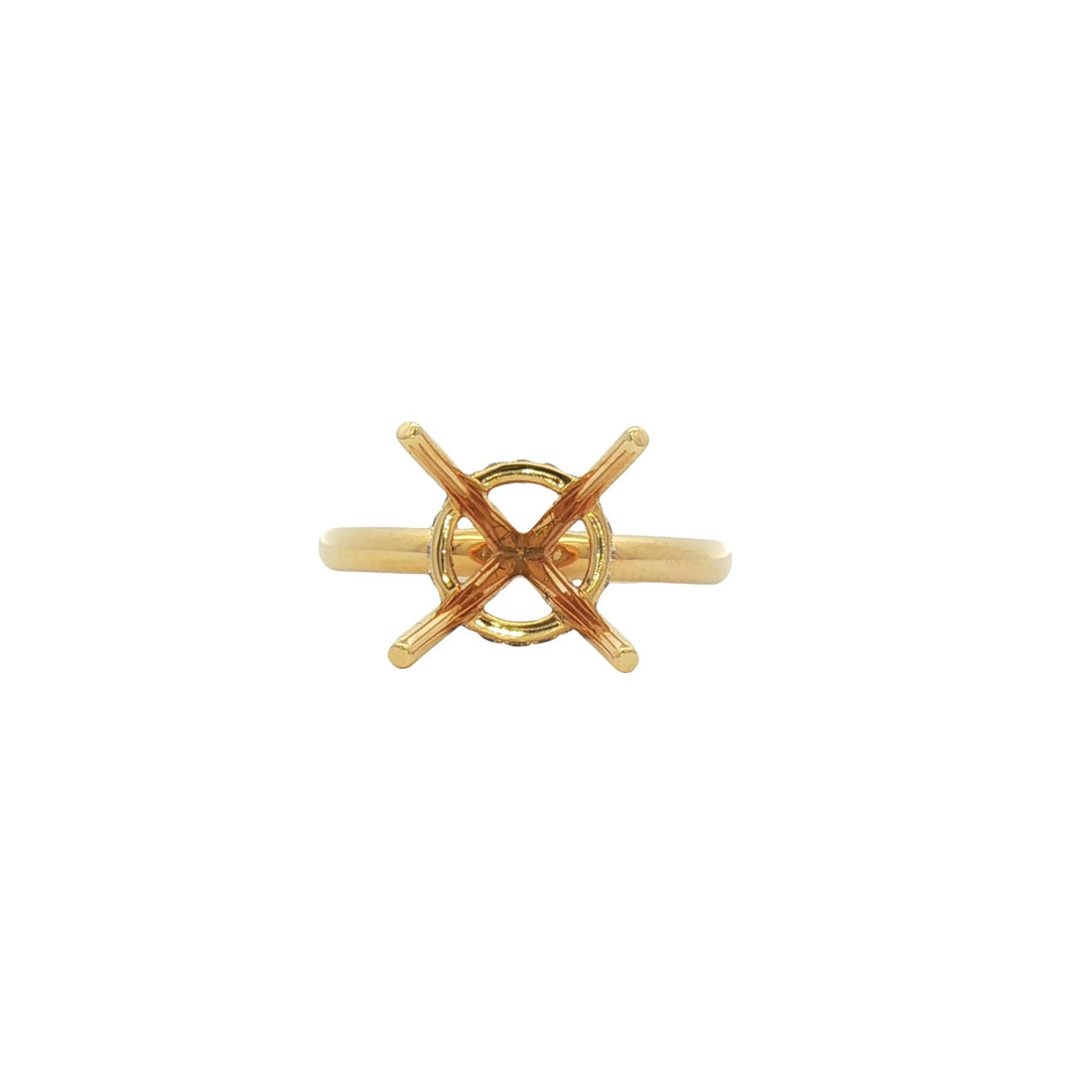18kt Yellow Gold Diamond Semi-Mount