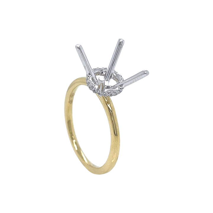 18kt Yellow and White Gold Diamond Semi-mount