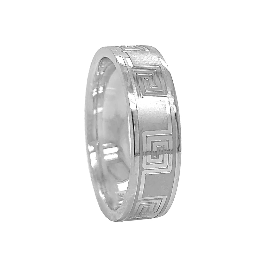 14kt White Gold Men's Wedding Band