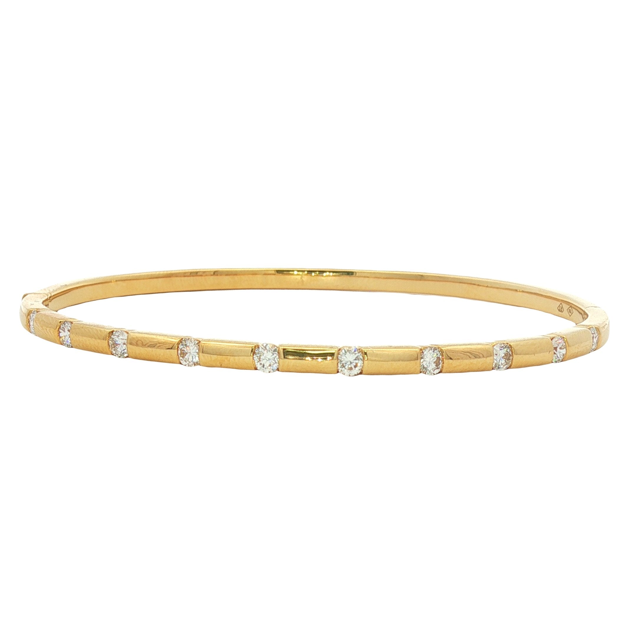 18kt Yellow Gold Diamond Bangle