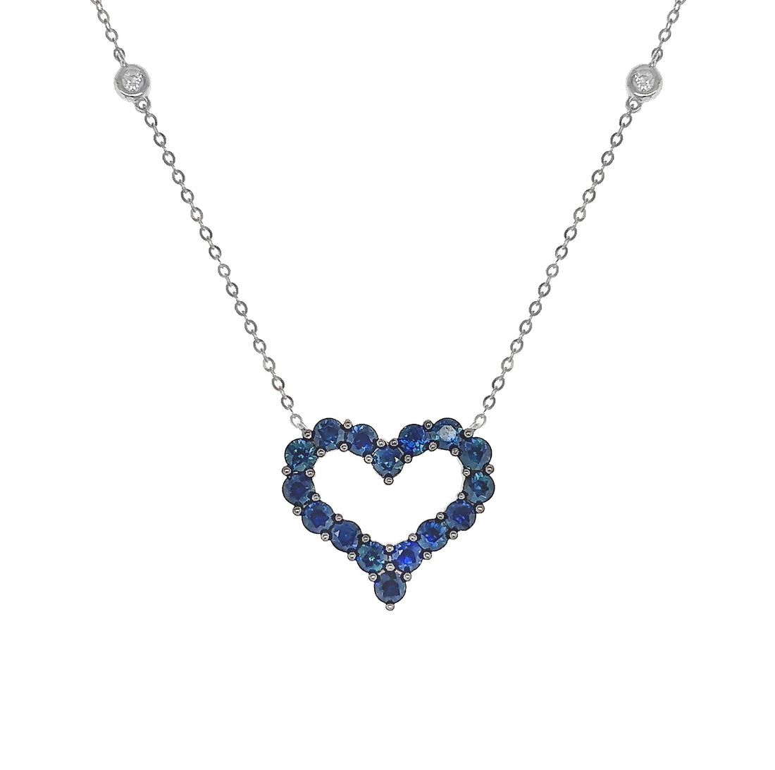 18kt White Gold Sapphire Pendant