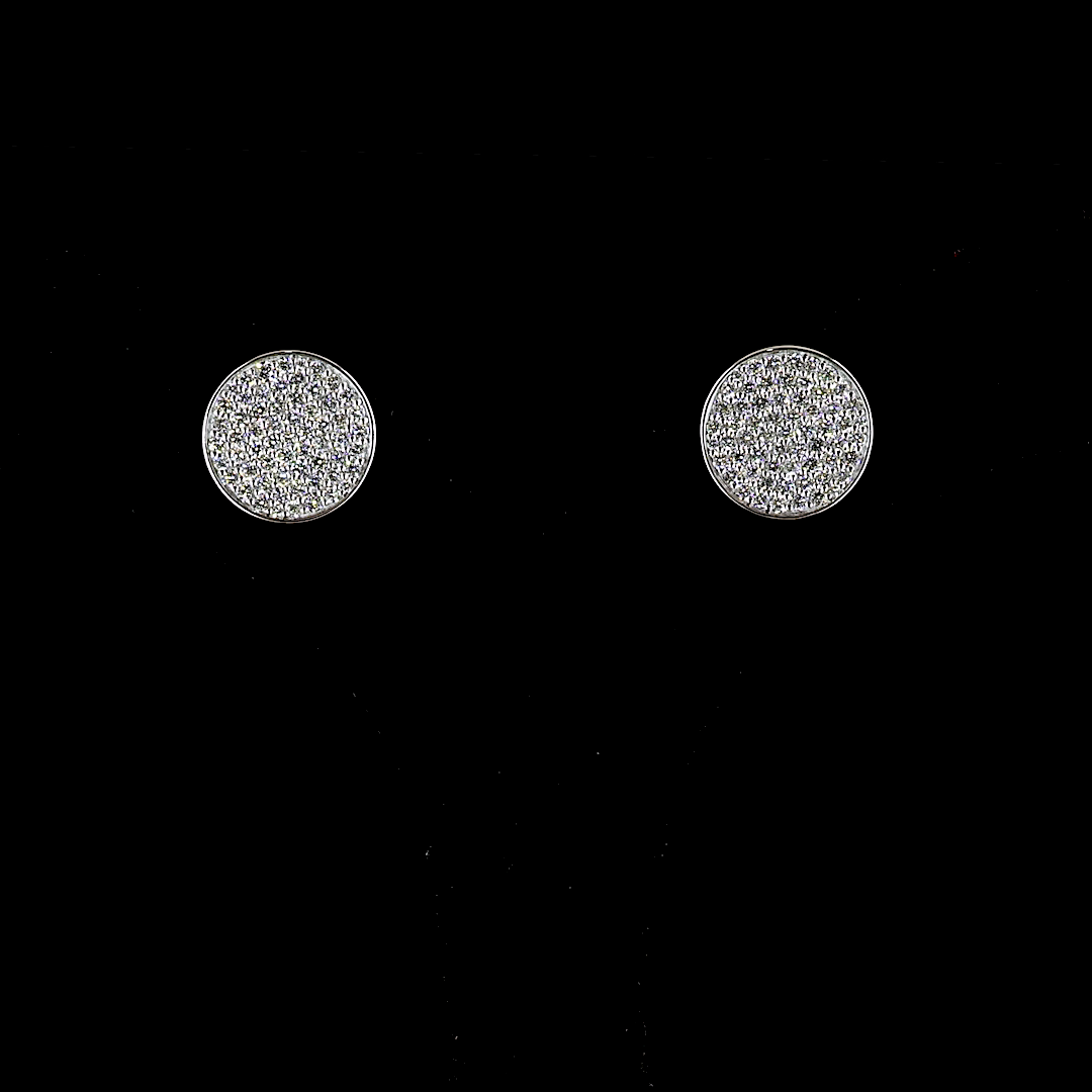 14kt White Gold Lab Diamond Earring