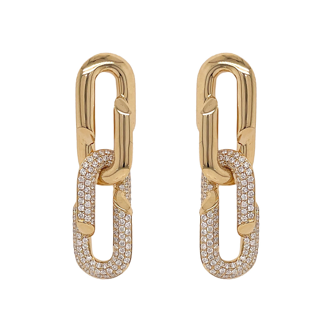 18kt Yellow Gold Diamond Earrings