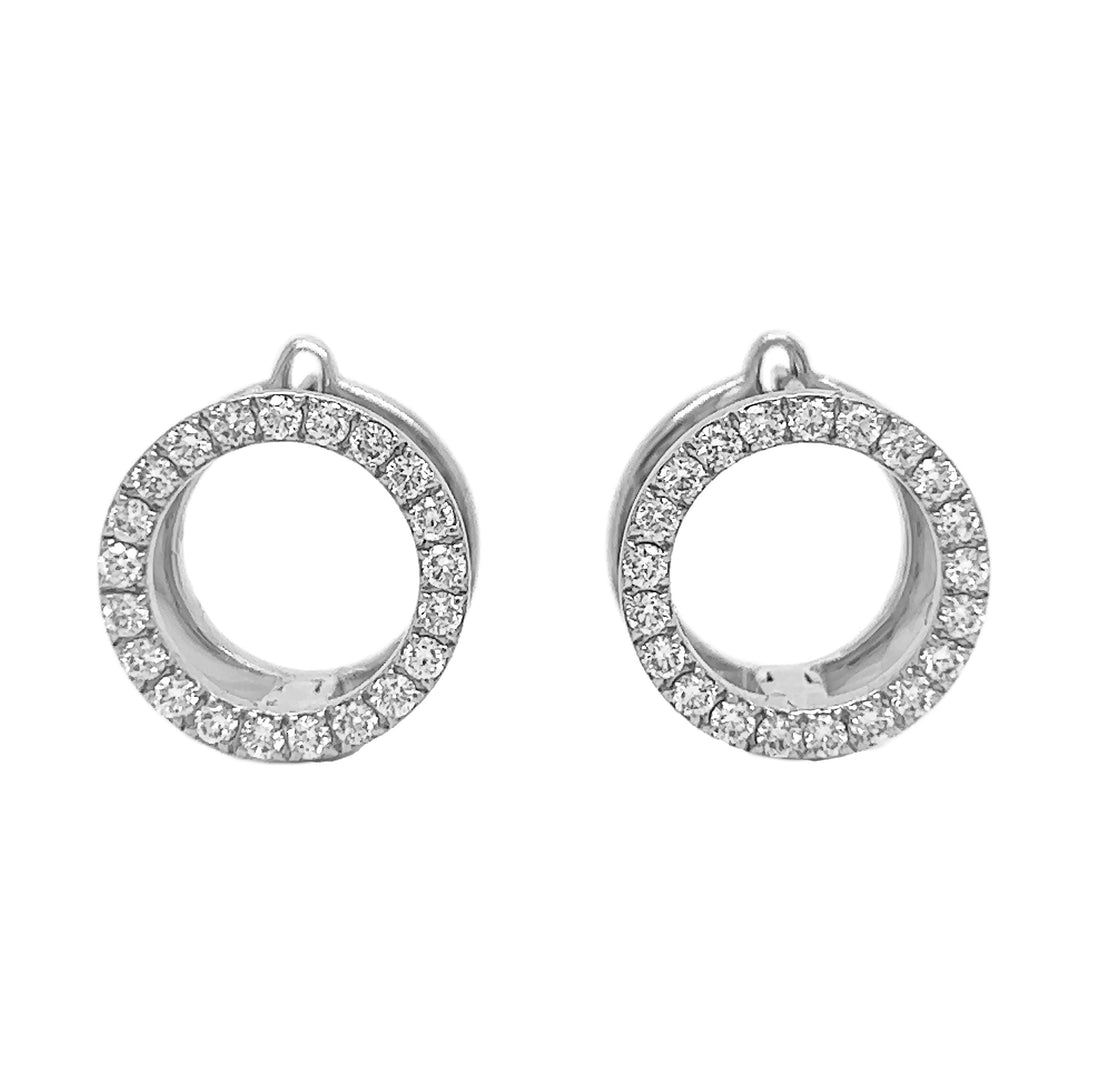 18kt White Gold Diamond Earrings